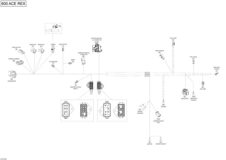 Snow mobile Lynx  -  -  ,Electrical Harness