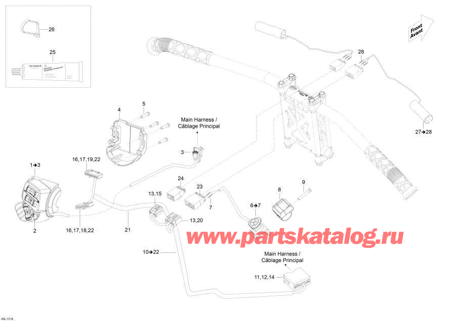 Snowmobile   -   Wi   / Steering Wiring Harness