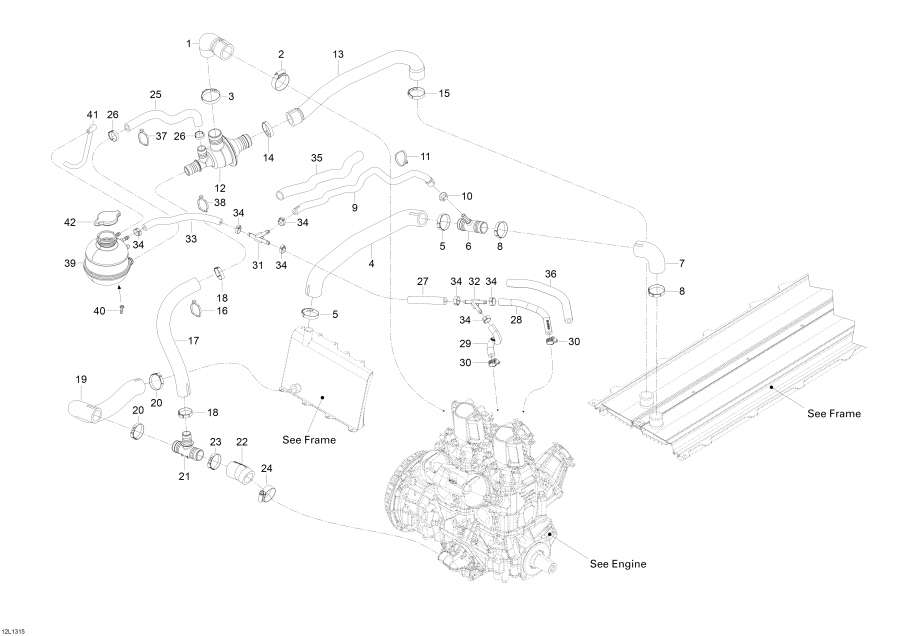 Snowmobiles   -  System / Cooling System
