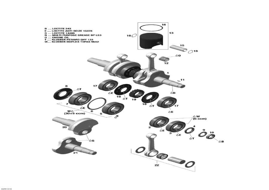 Snowmobiles Lynx  -    / Crankshaft And Pistons