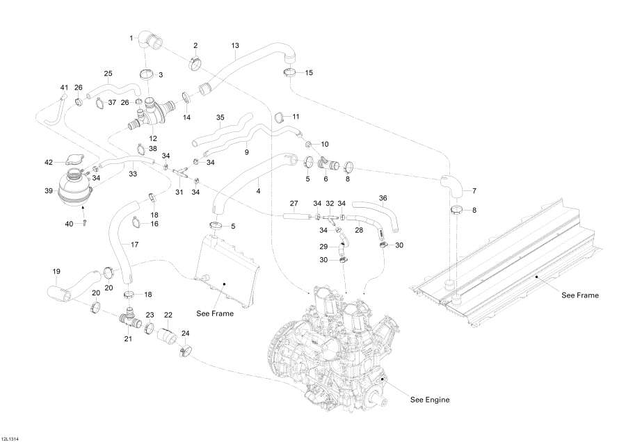 Snowmobiles Lynx  - Cooling System -  System