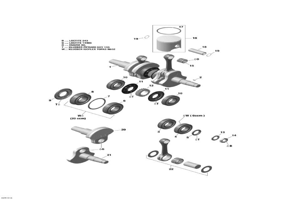 Snow mobile   -    - Crankshaft And Pistons