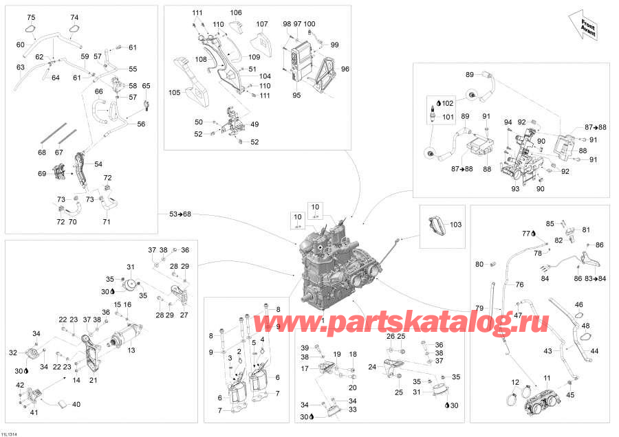 Snowmobiles   -    Sport / Engine And Engine Support