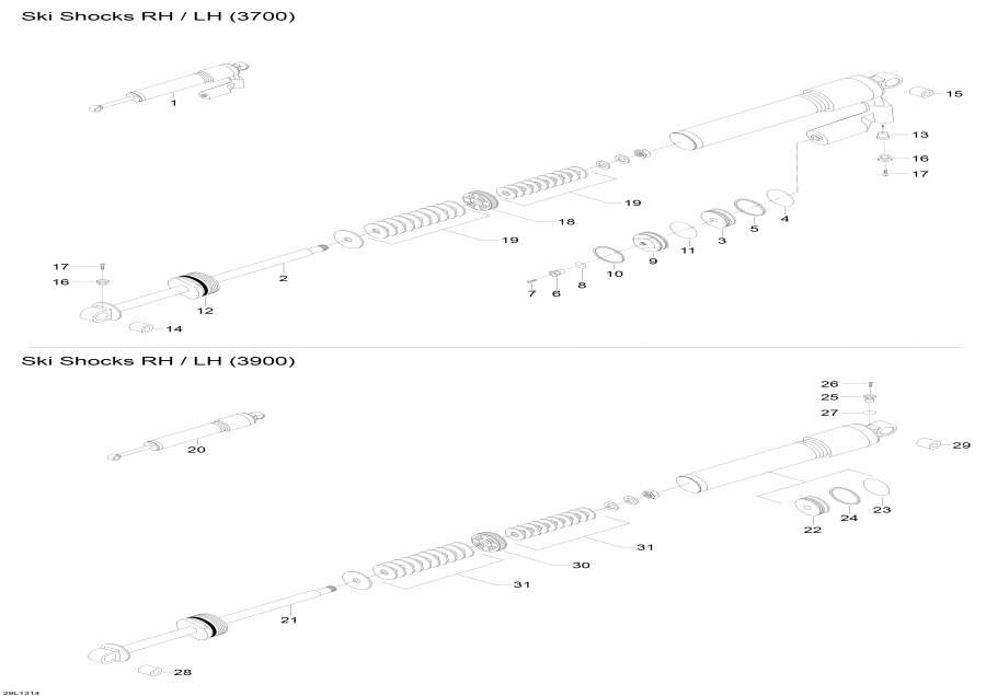 Snow mobile lynx  - Ski Shocks