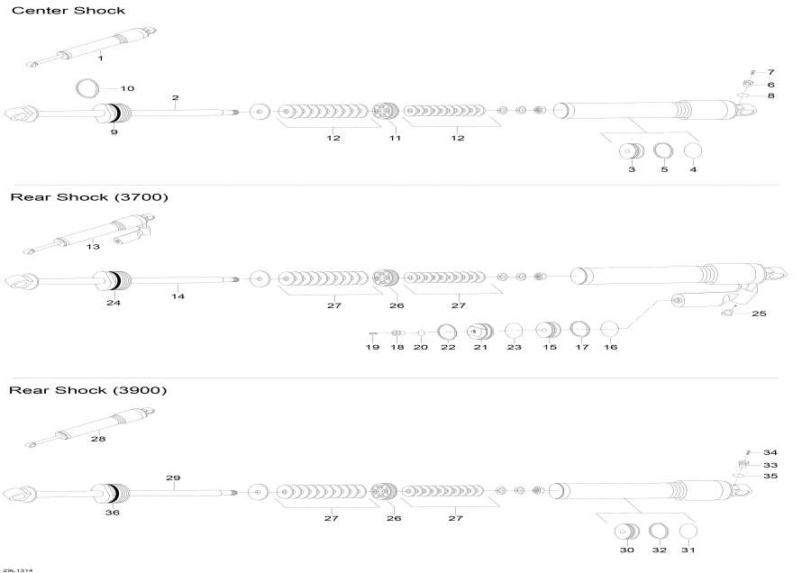 Snow mobile lynx  - Rear Shocks / Rear Shocks
