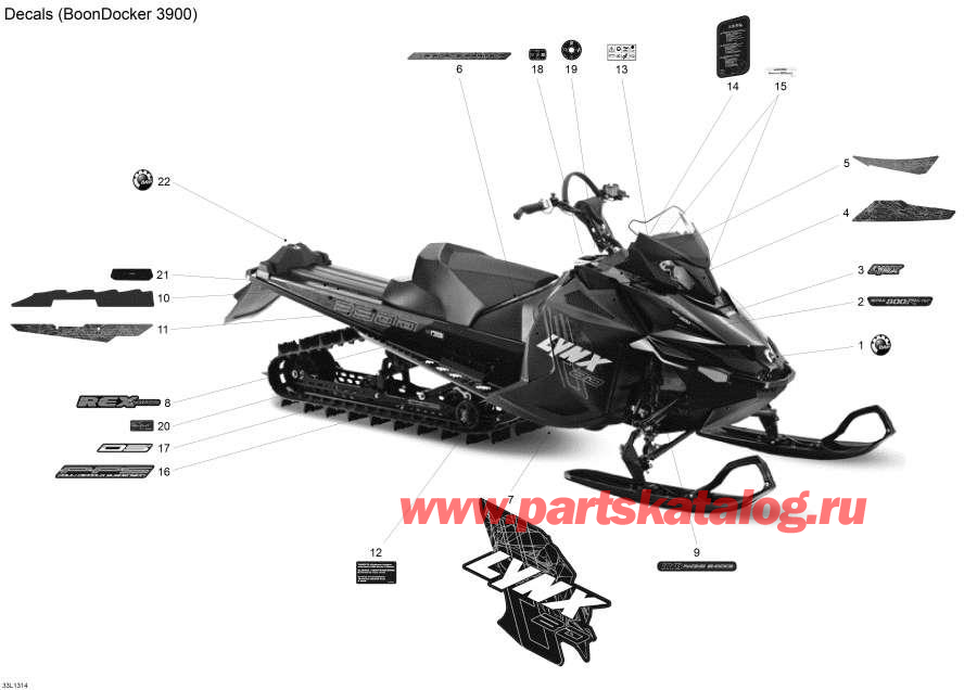 Snow mobile lynx  -  (3900)