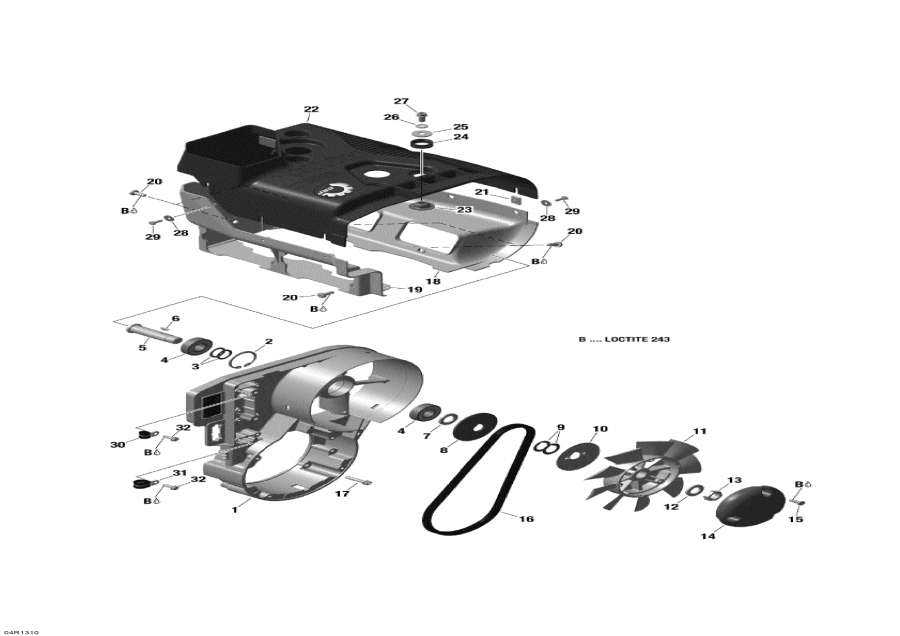 Snowmobile lynx  - Fan  - Fan Housing