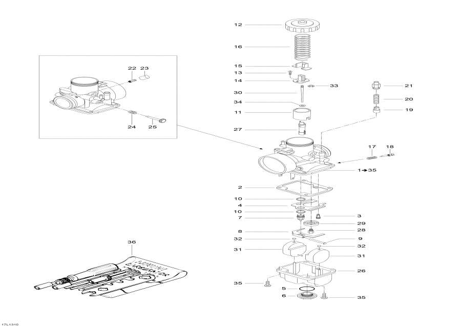 Snowmobile Lynx  -  / Carburetor