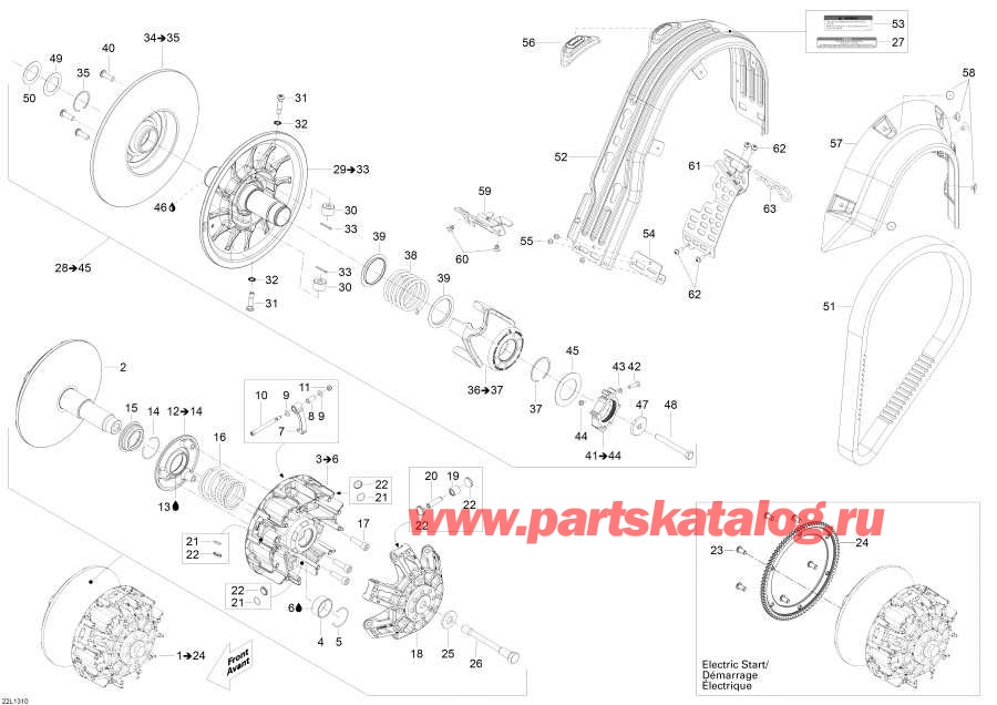 Snowmobiles   -  System - Pulley System