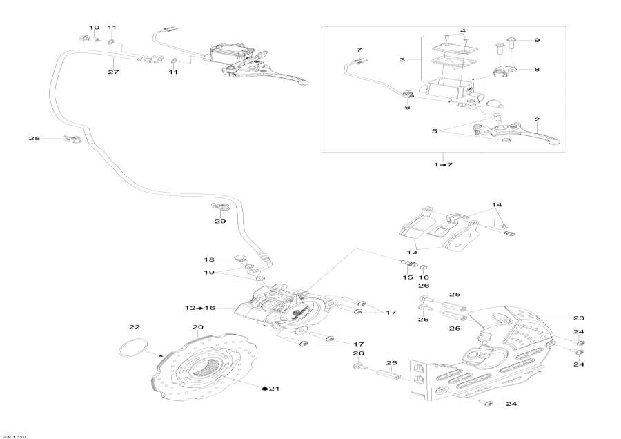 Snowmobile   - Hydraulic Brakes