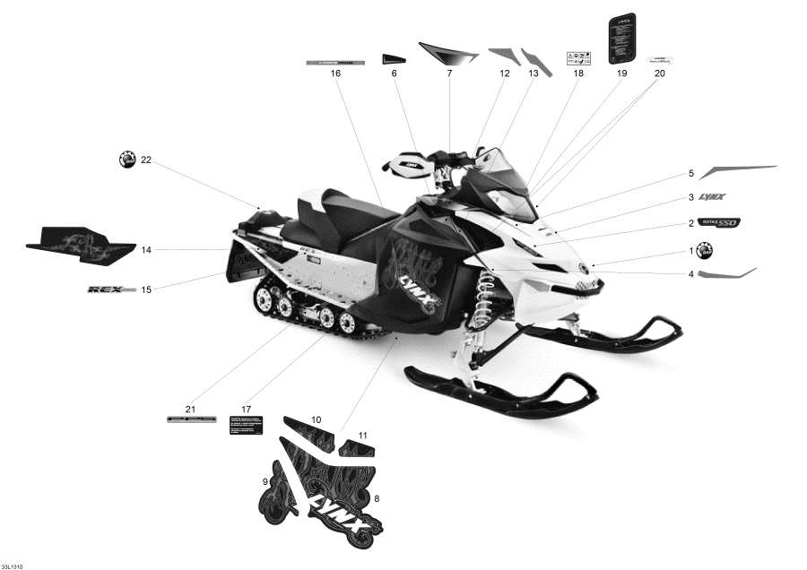 Snowmobiles lynx  -  / Decals