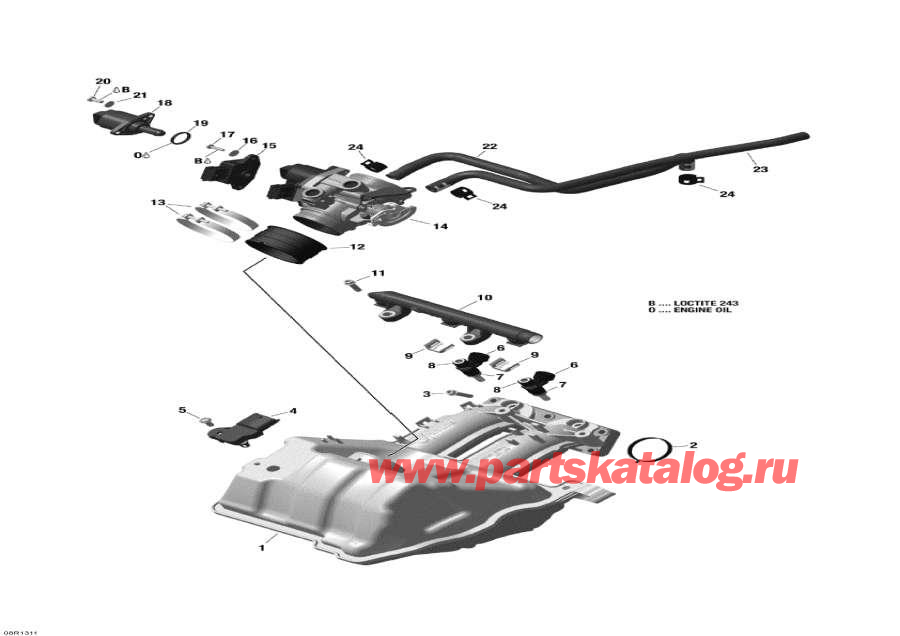 Snowmobile   - Air Intake Manifold And Throttle Body -     