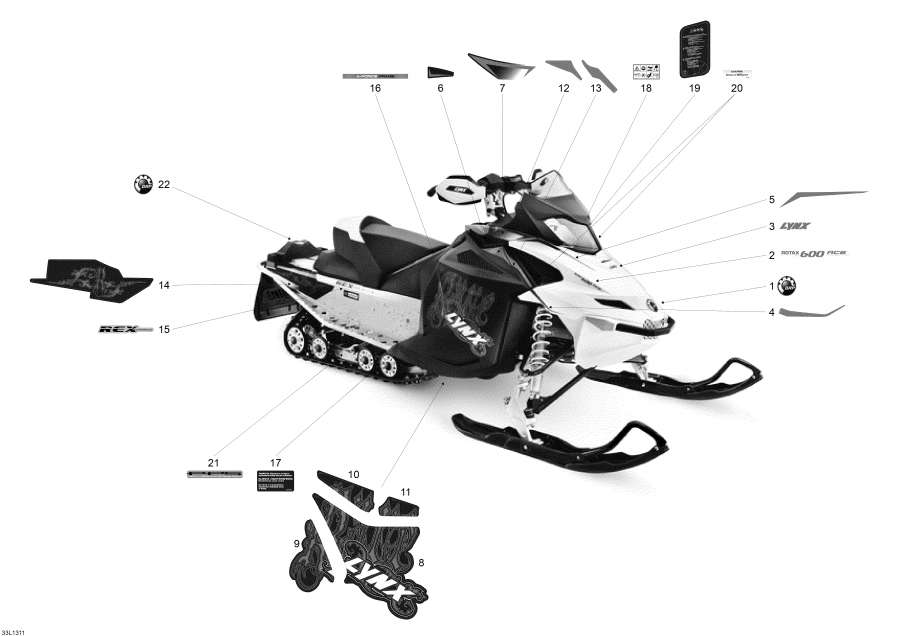 Snowmobiles lynx  -  / Decals