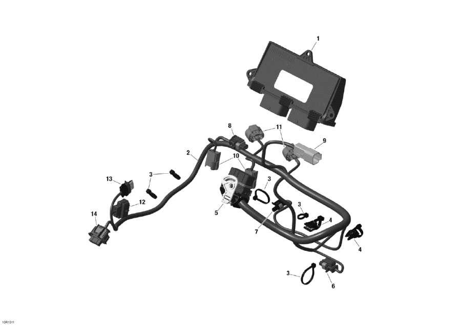 Snow mobile Lynx  - Engine Harness And Electronic Module
