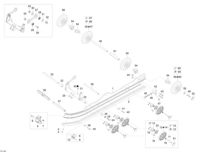 Snow mobile   - Rear Suspension /  