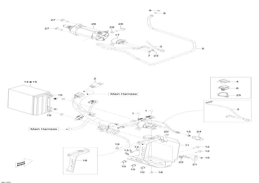 Snowmobiles Lynx  - Battery And Starter / Battery  