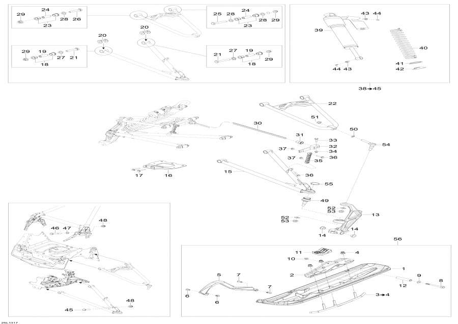 Snowmobile   - Front Suspension And Ski -    