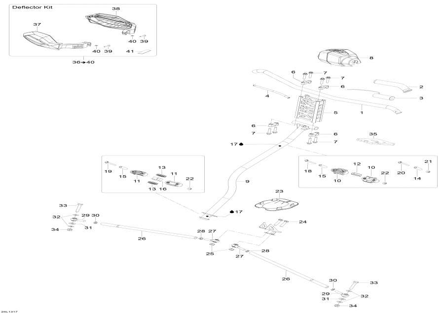 Snowmobile lynx  -   System - Steering System