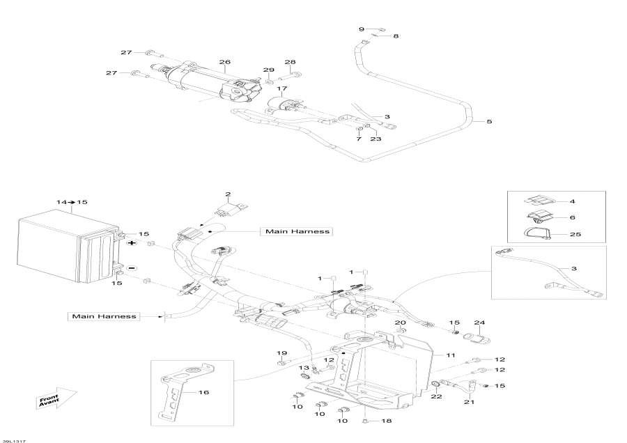 Snowmobile Lynx  - Battery   / Battery And Starter