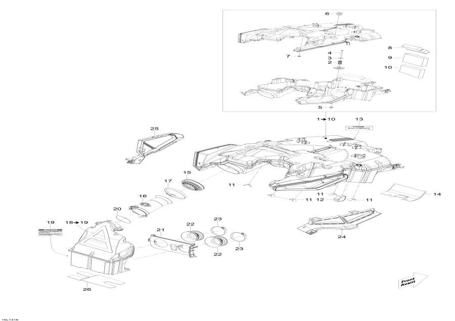 Snowmobile lynx  - Air   System / Air Intake System