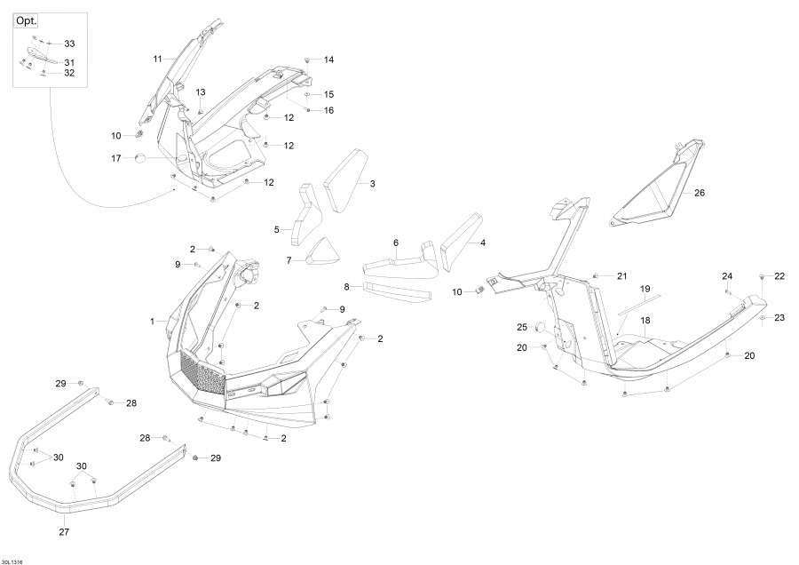 Snowmobiles Lynx  - Bottom Pan -  