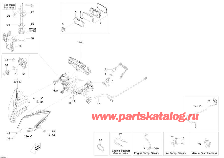 Snow mobile Lynx  -  System / Electrical System
