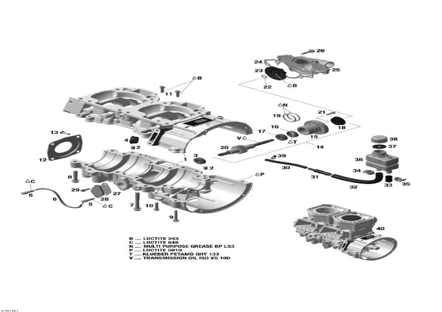 Snowmobile Lynx  - Crankcase