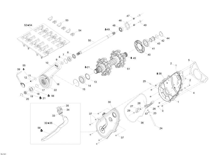 Snowmobile lynx  - Drive System - Drive System