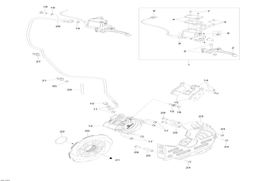 Snow mobile   - Hydraulic Brakes