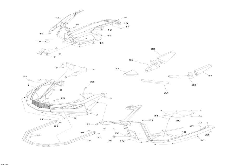 Snow mobile lynx  -   - Bottom Pan