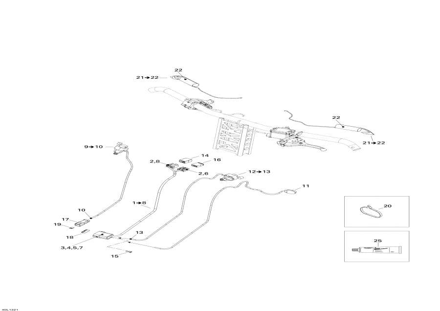 Snowmobile Lynx  - ������� ������� ���� �������� / Steering Harness