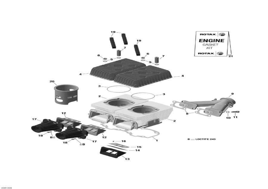 Snowmobiles lynx  - Cylinder And Cylinder Head /     