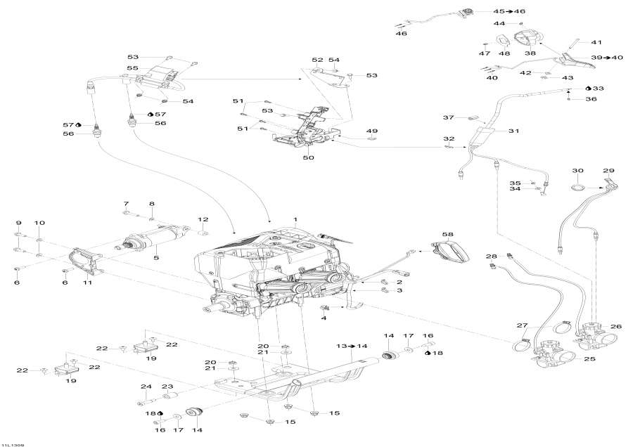 Snowmobiles Lynx  - Engine And Engine Support -    Sport