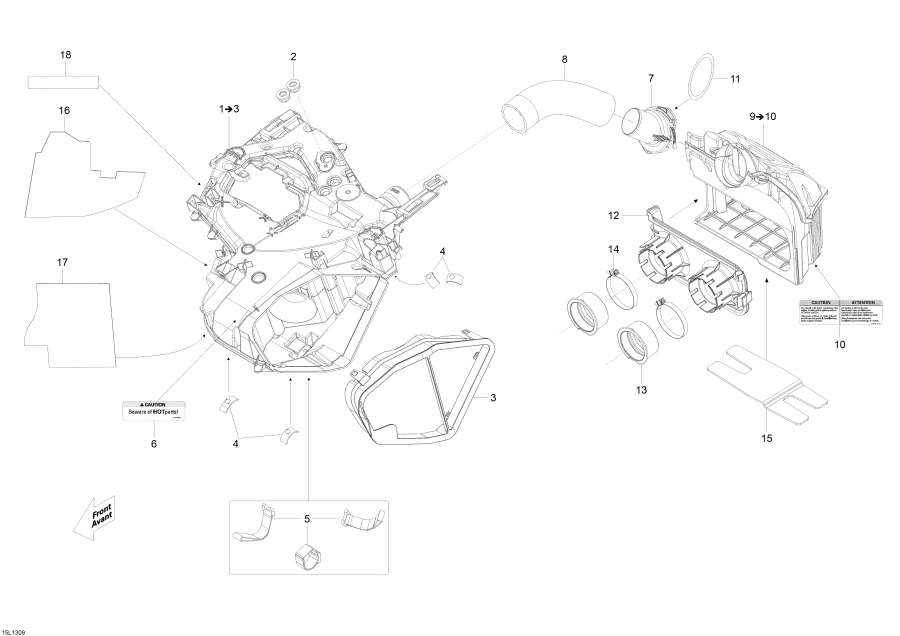 Snow mobile lynx  - Air Intake System / Air   System