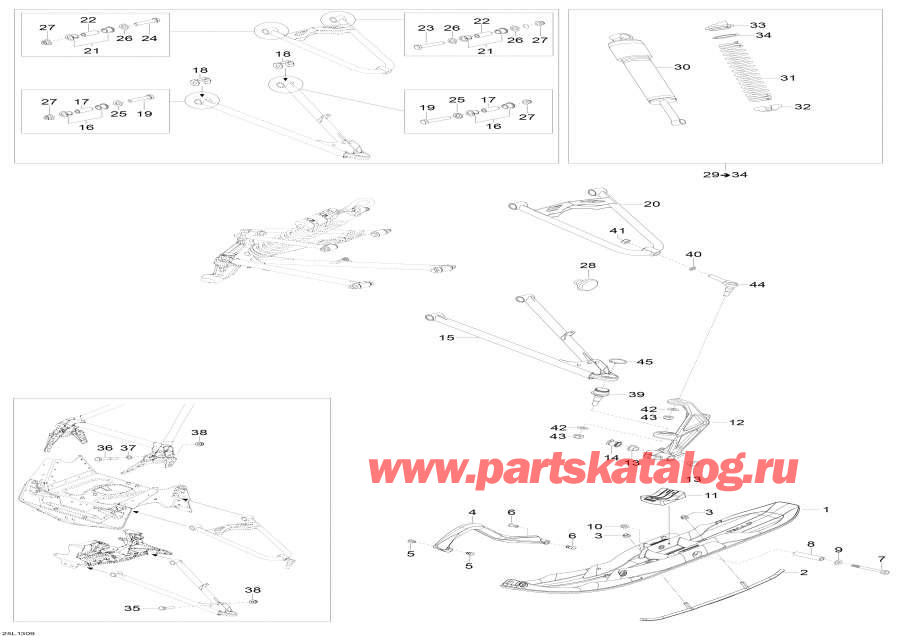 Snowmobile lynx  -     - Front Suspension And Ski