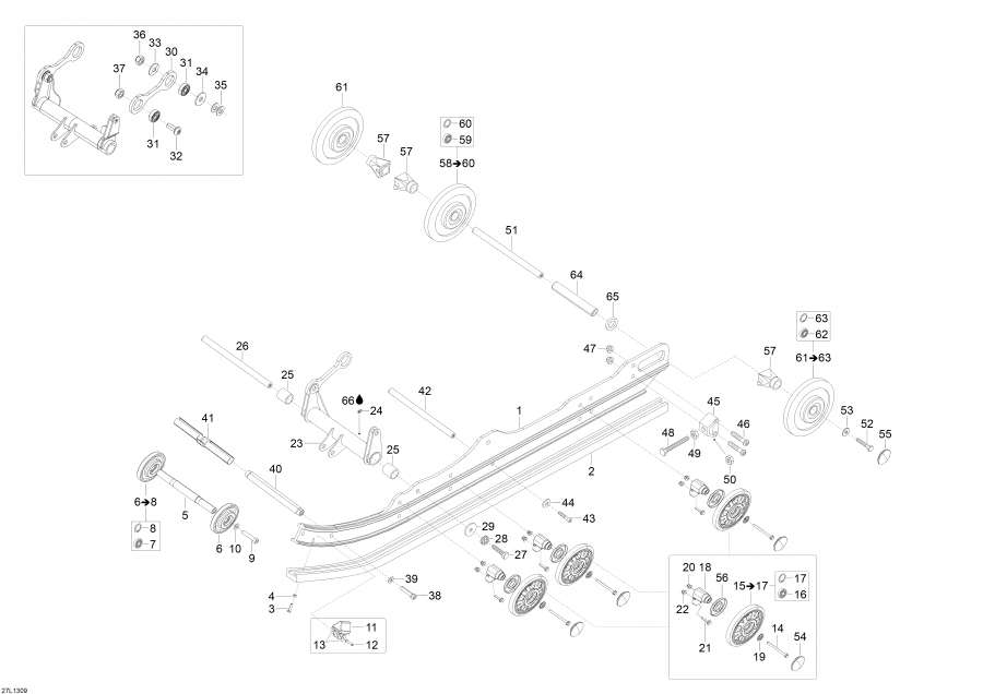 Snow mobile lynx  -   - Rear Suspension