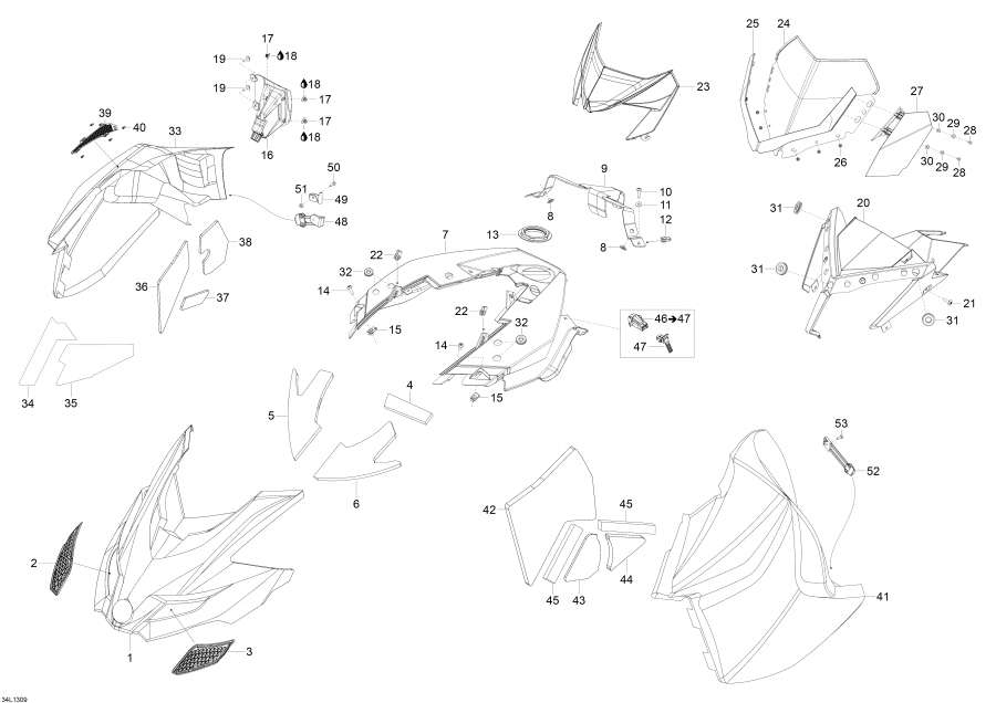 Snowmobiles Lynx  - Hood / Hood