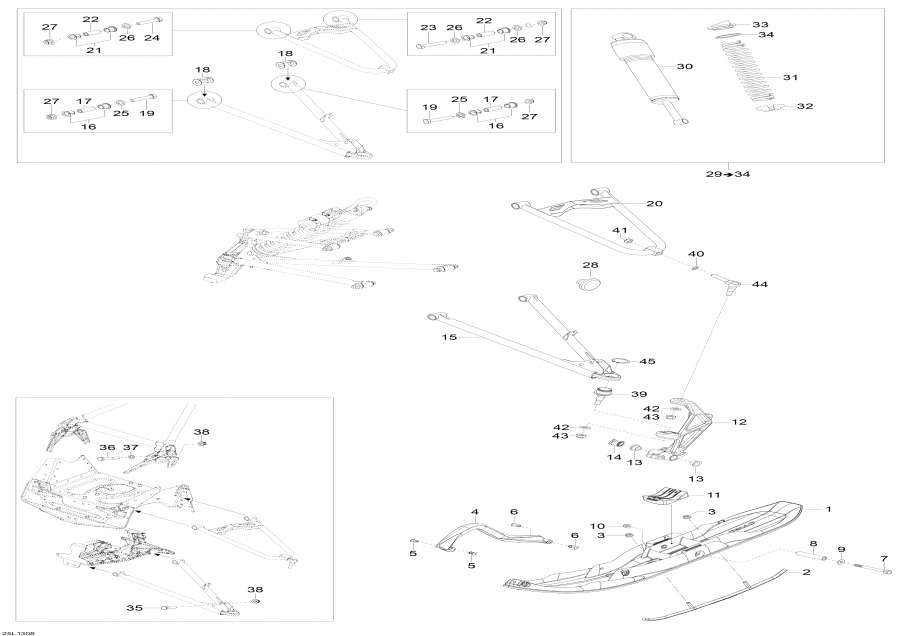  lynx  - Front Suspension And Ski -    