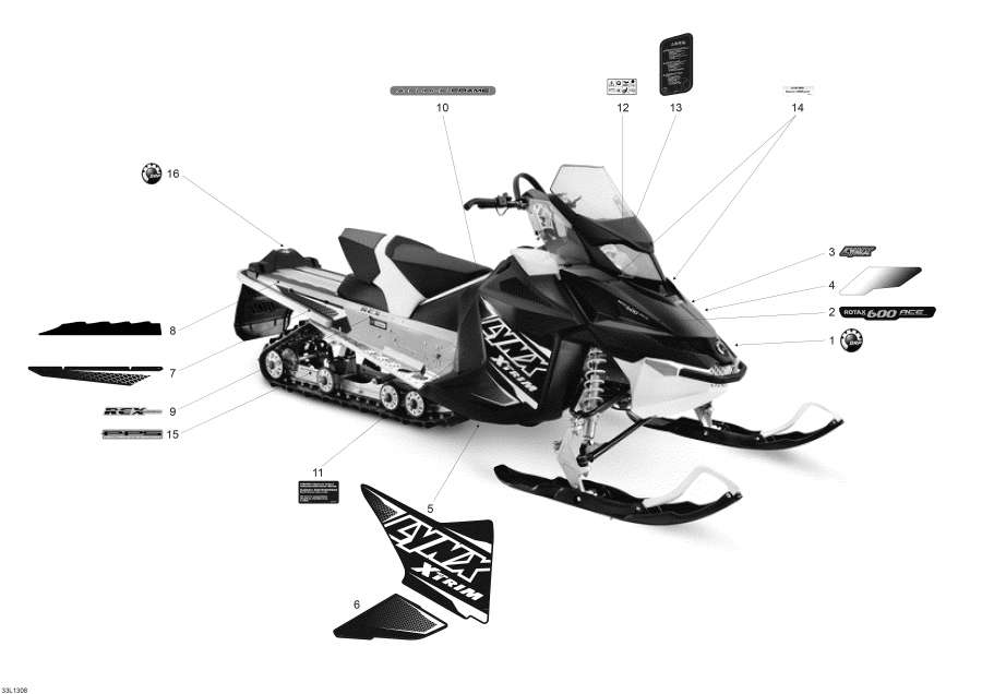 Snow mobile Lynx  -  - Decals