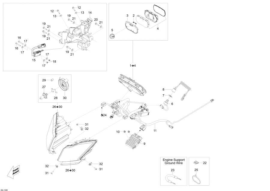 Snow mobile lynx  - ��������� System / Electrical System