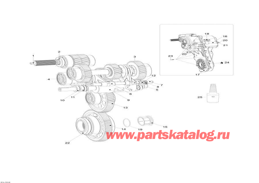 Snowmobile Lynx  - Transmission - 