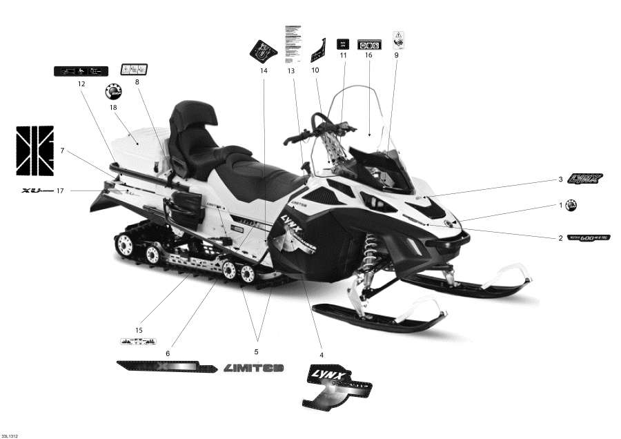 Snow mobile   - Decals