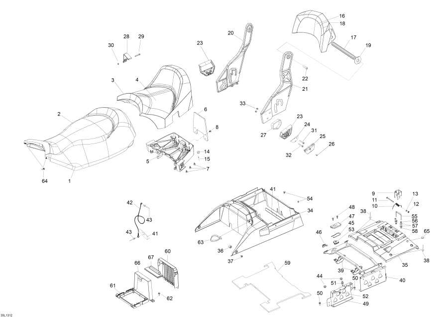 Snowmobiles lynx  -  - Seat