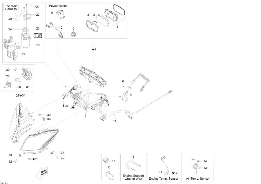 Snow mobile Lynx  - Electrical System -  System