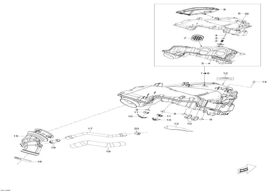 Snowmobile Lynx  - Air Intake System / Air   System
