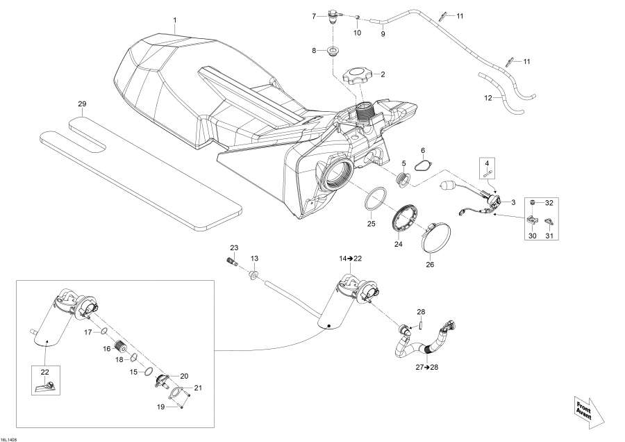 Snowmobile Lynx  - Fuel System -  