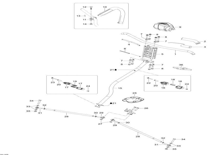 Snowmobile lynx  - Steering System /   System