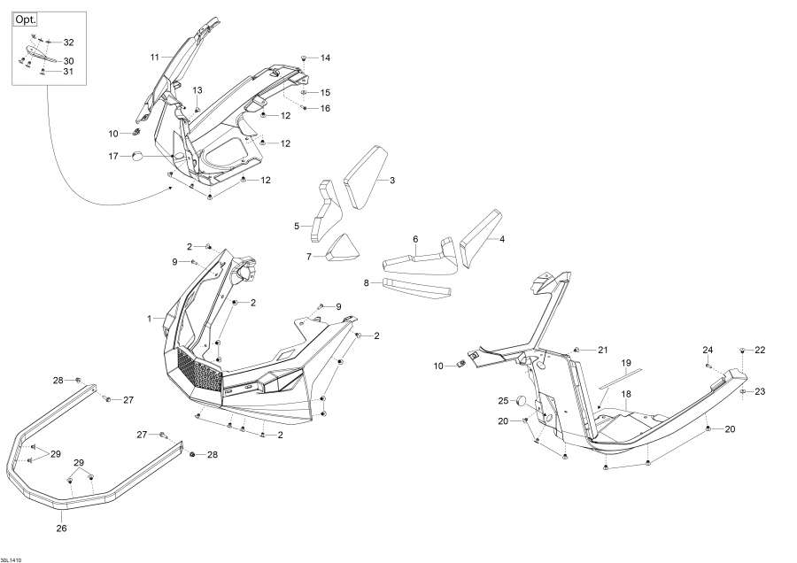 Snow mobile Lynx  - ������ ������ / Bottom Pan