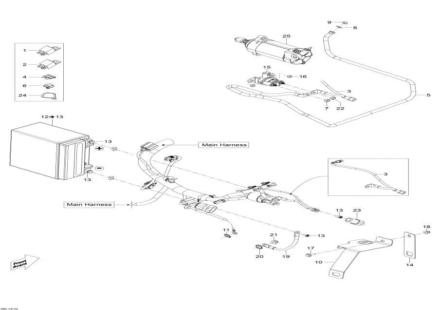 Snow mobile lynx  - Battery And Starter - Battery  