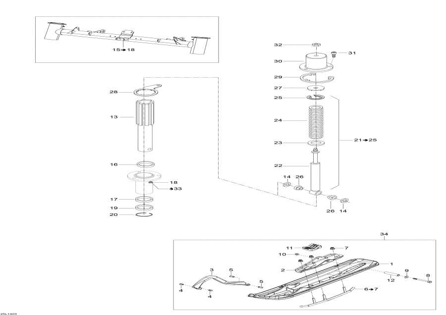 Snow mobile lynx  -     / Front Suspension And Ski